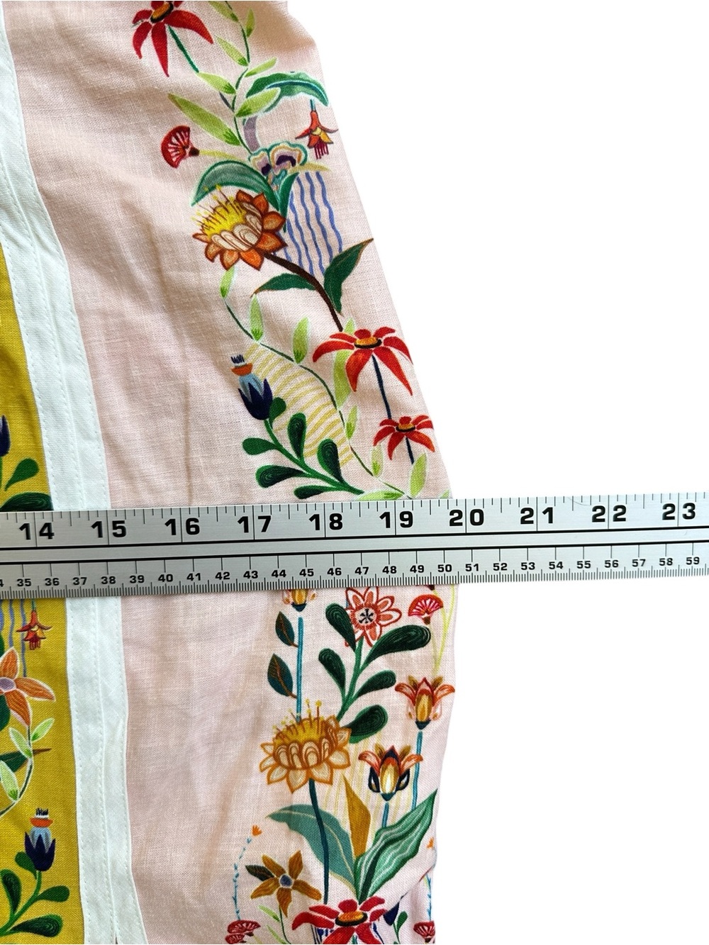 NWT FARM Rio Delicate Floral Stripes Linen Maxi Corset Dress L - Picture 9 of 13